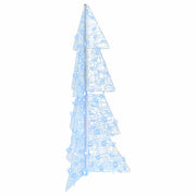 Kerstboom 120 cm acryl met 100 LED koud wit