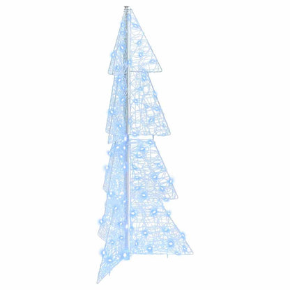 Kerstboom met 100 LED Koud Wit 120 cm Acryl