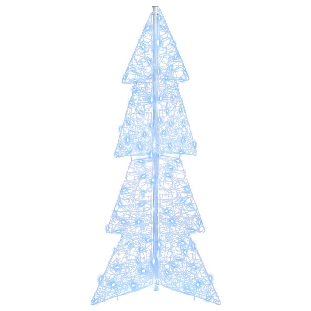 Kerstboom met 100 LED Koud Wit 120 cm Acryl