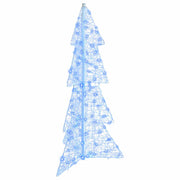 Kerstboom 120 cm acryl blauw met 100 LED