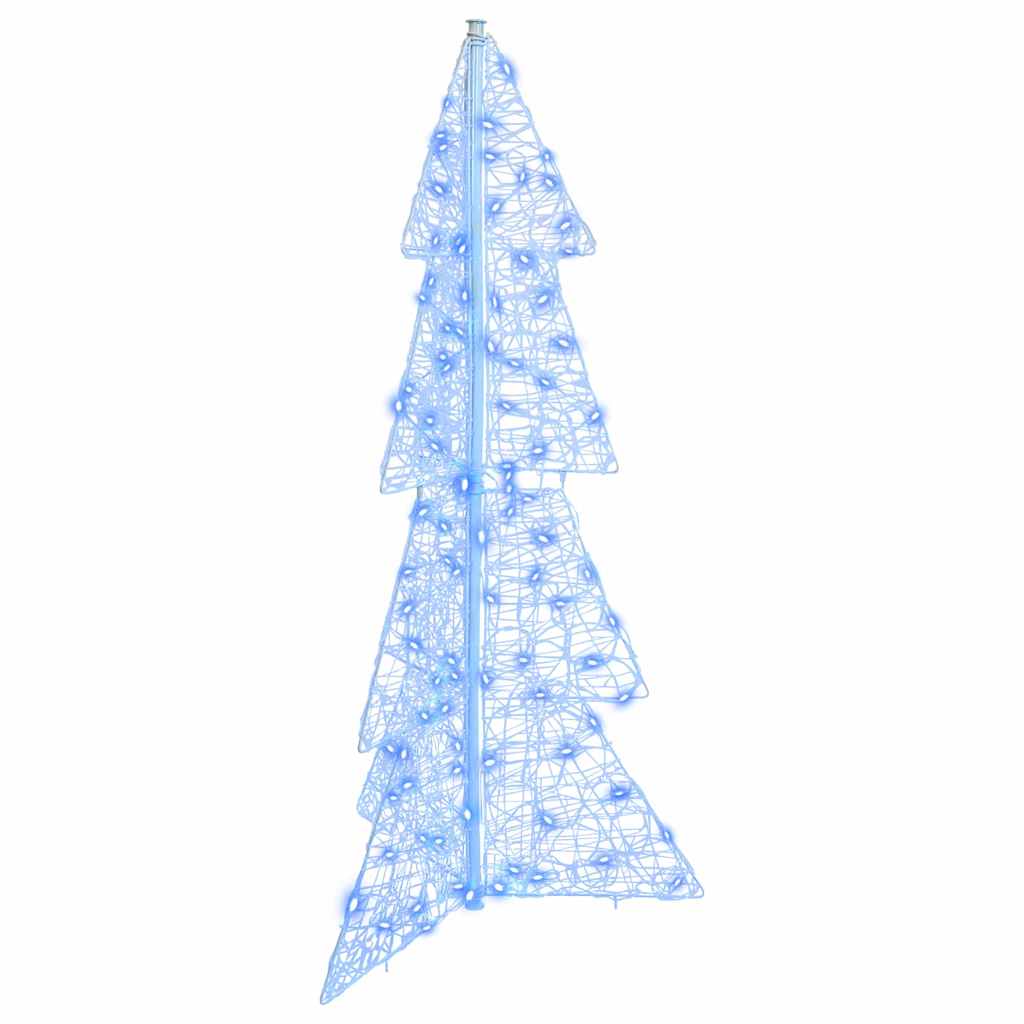 Kerstboom met 100 LED Blauw 120 cm Acryl