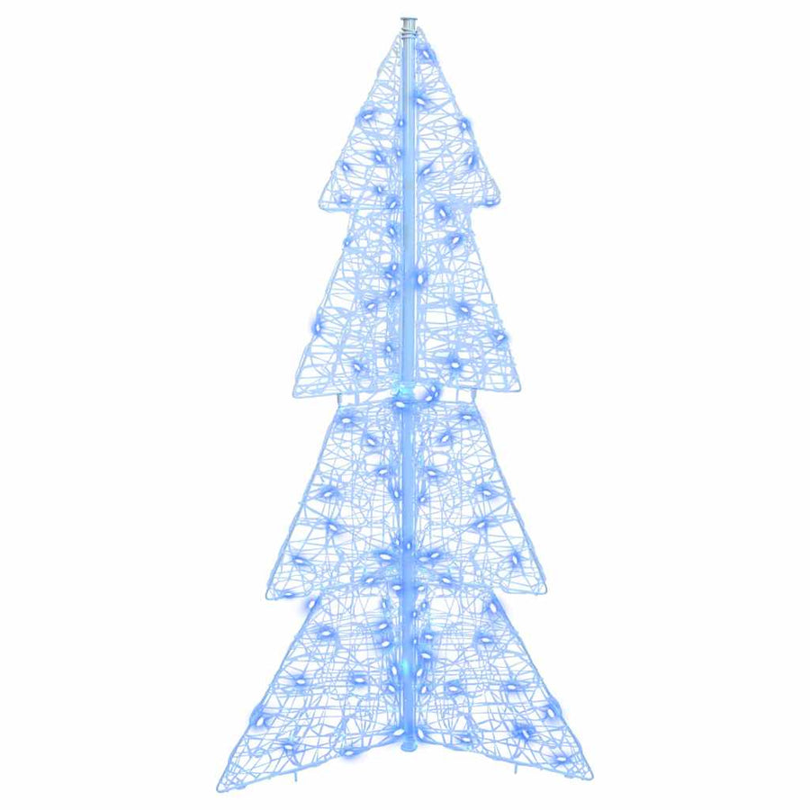 Kerstboom met 100 LED Blauw 120 cm Acryl