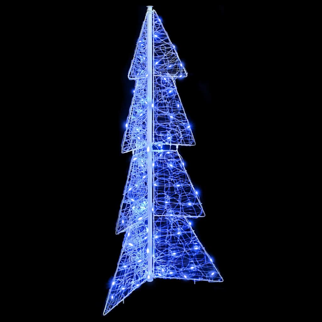 Kerstboom met 100 LED Blauw 120 cm Acryl