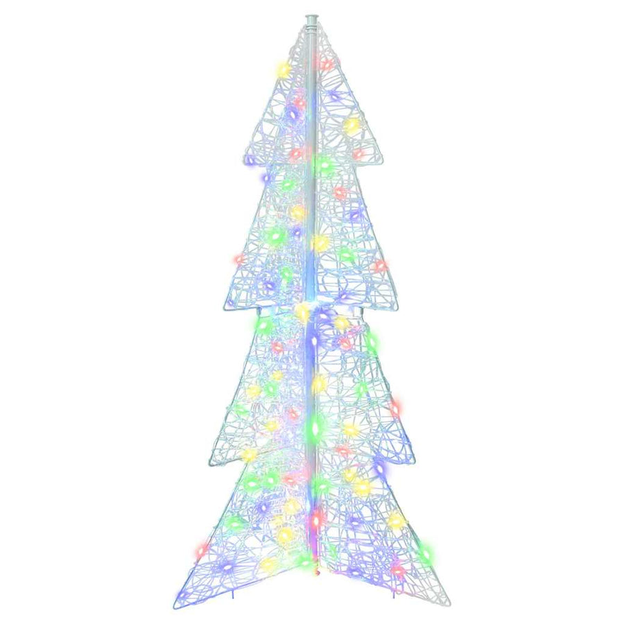 Kerstboom met 100 LED Multikleur 120 cm Acryl