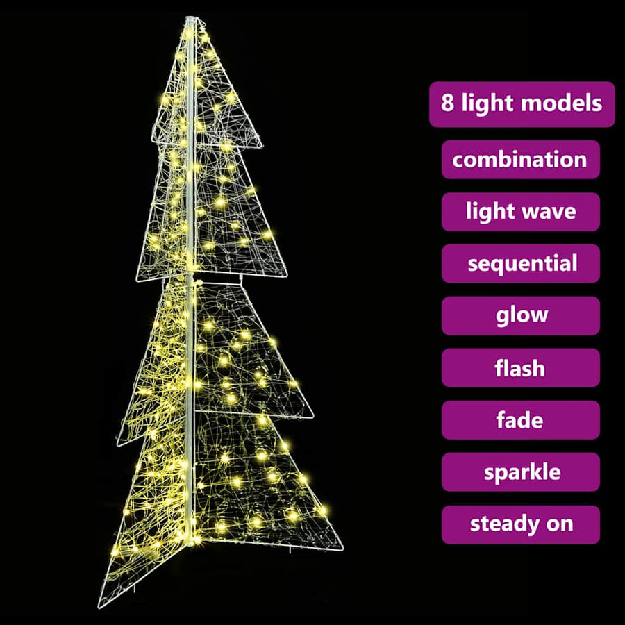 Kerstboom met 160 LED Warmwit 150 cm Acryl