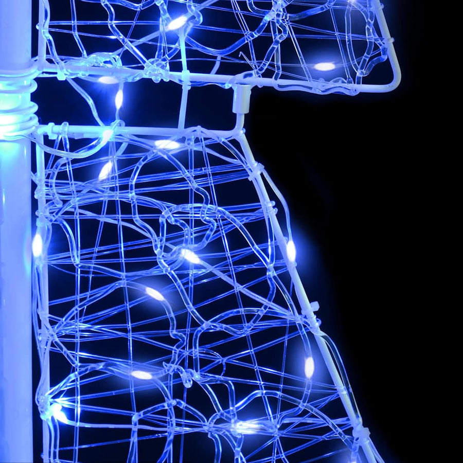Kerstboom met 160 LED Blauw 150 cm Acryl