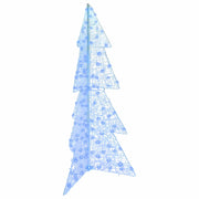 Kerstboom 150 cm blauw met 160 LED acryl