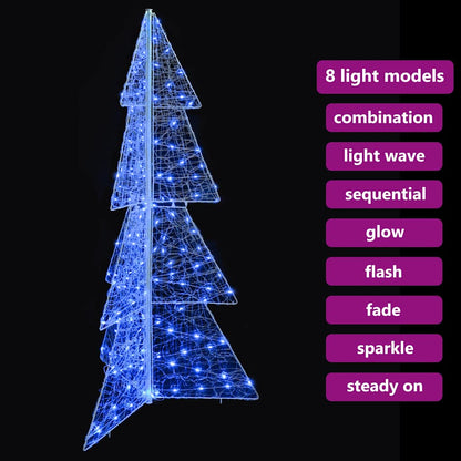 Kerstboom met 160 LED Blauw 150 cm Acryl