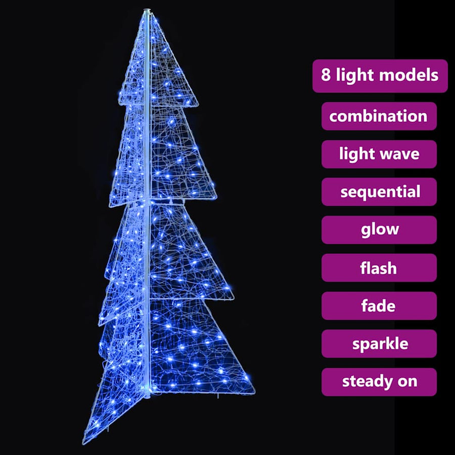 Kerstboom met 160 LED Blauw 150 cm Acryl