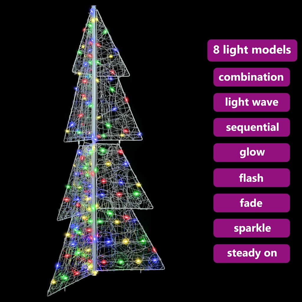 Kerstboom met 160 LED Multikleur 150 cm Acryl