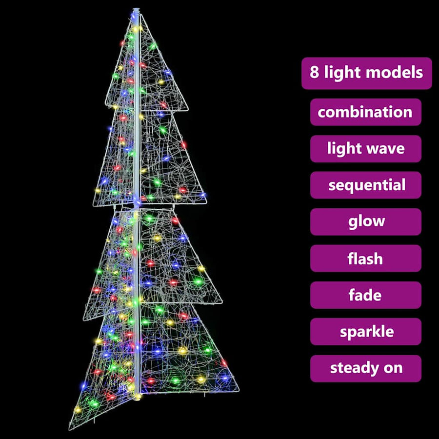 Kerstboom met 160 LED Multikleur 150 cm Acryl