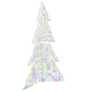 Kerstboom 180 cm multikleur met 240 LED acryl