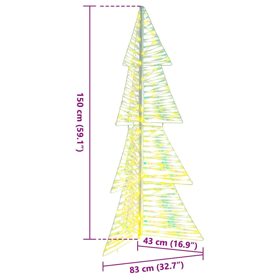 Kerstboom met 160 LED Warmwit 150 cm PET