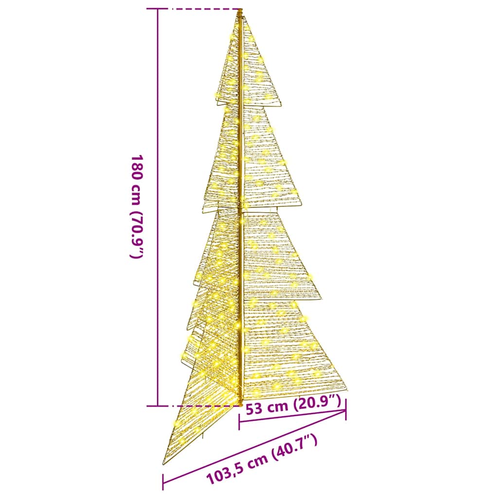 Kerstboom met 240 LED Warmwit 180 cm PET