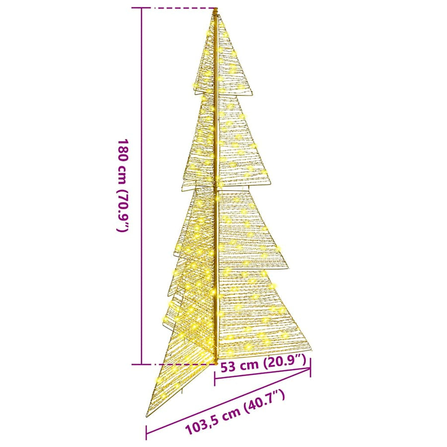 Kerstboom met 240 LED Warmwit 180 cm PET