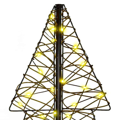 Kerstboom met 100 LED Warmwit 120 cm Rattan
