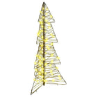 Kerstboom 120 cm rattan met 100 LED warmwit