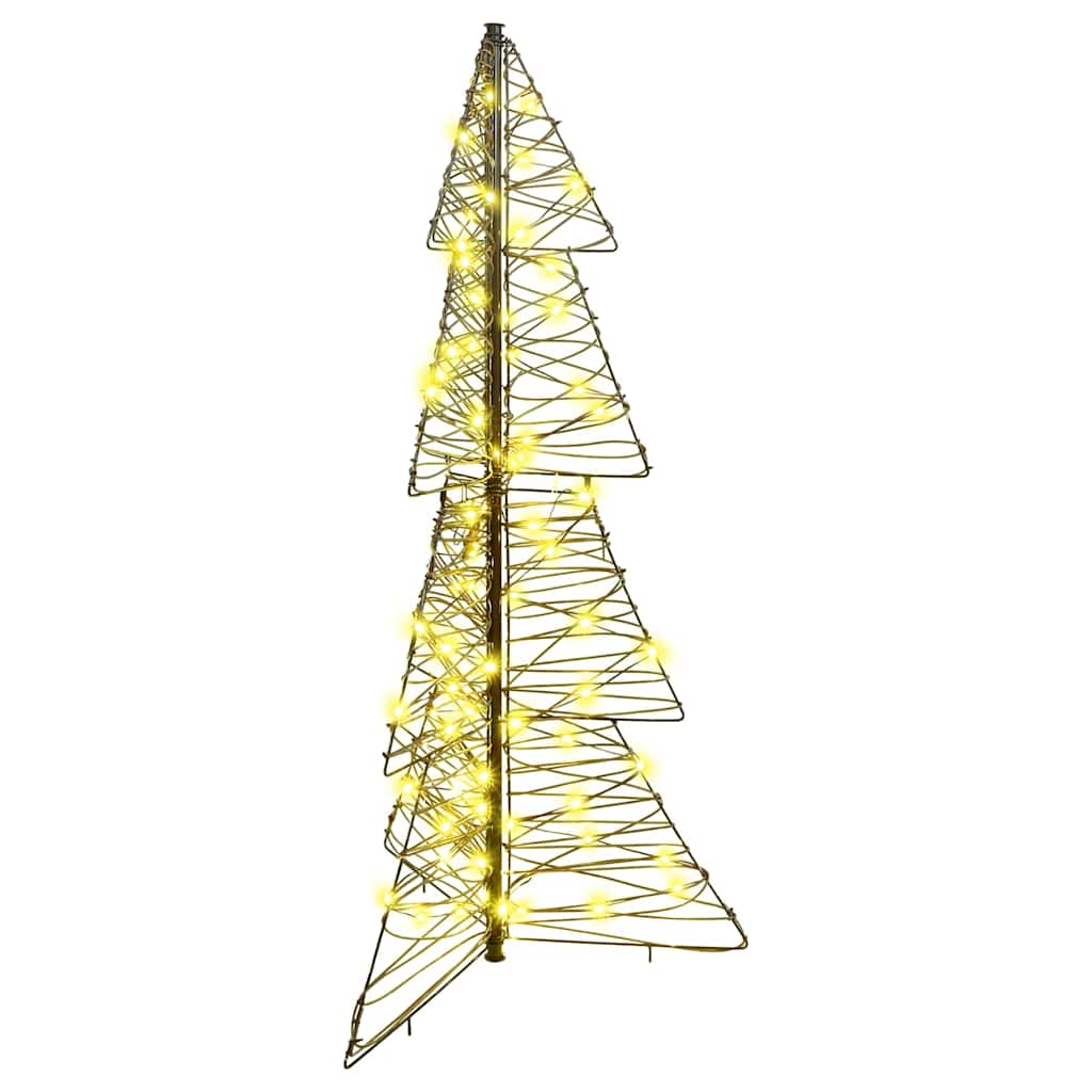 Kerstboom met 100 LED Warmwit 120 cm Rattan