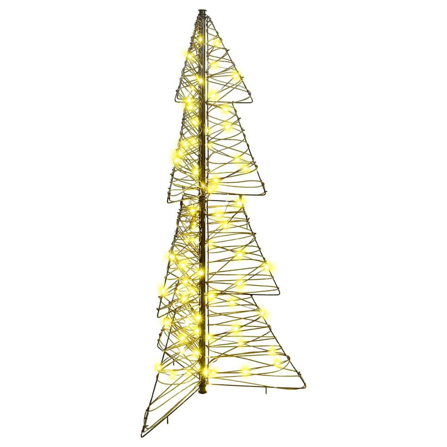 Kerstboom met 100 LED Warmwit 120 cm Rattan