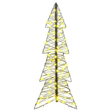 Kerstboom met 100 LED Warmwit 120 cm Rattan