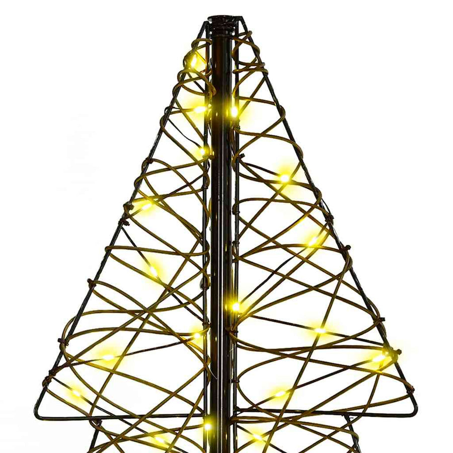 Kerstboom met 160 LED Warmwit 150 cm Rattan