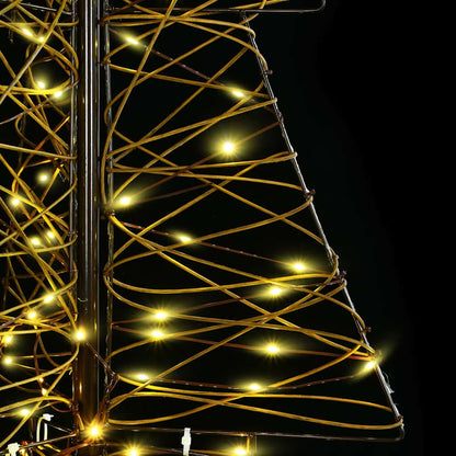 Kerstboom met 160 LED Warmwit 150 cm Rattan
