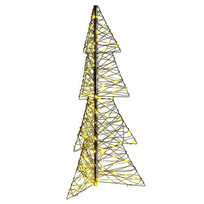 Kerstboom met 160 LED Warmwit 150 cm Rattan