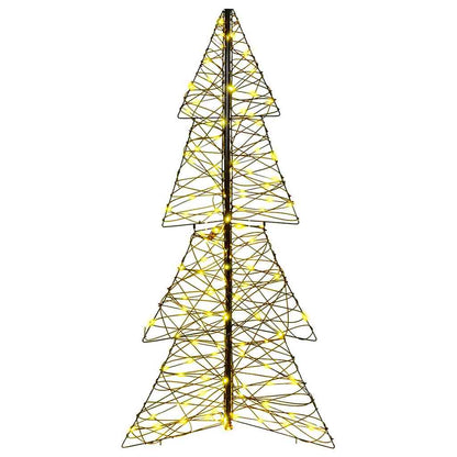 Kerstboom met 160 LED Warmwit 150 cm Rattan