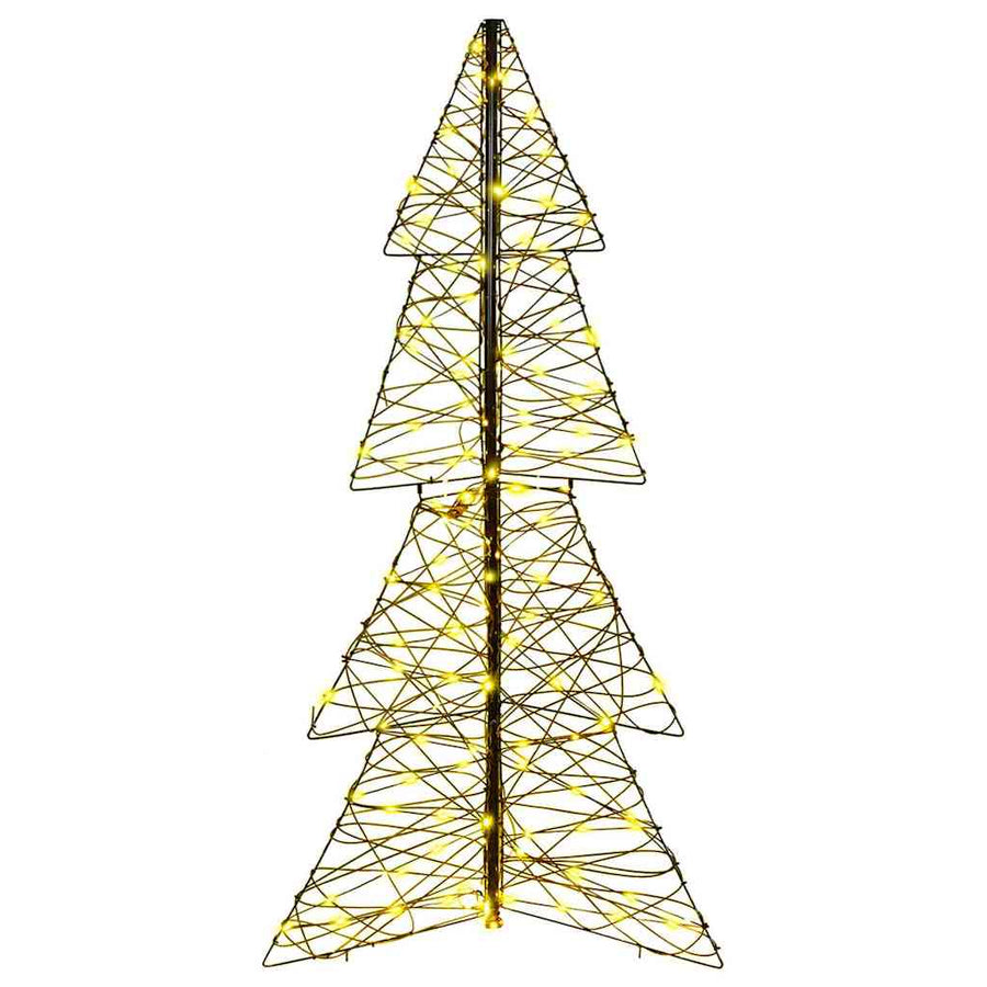 Kerstboom met 160 LED Warmwit 150 cm Rattan