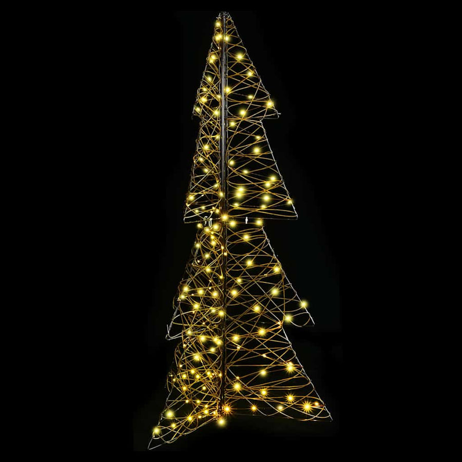Kerstboom met 160 LED Warmwit 150 cm Rattan