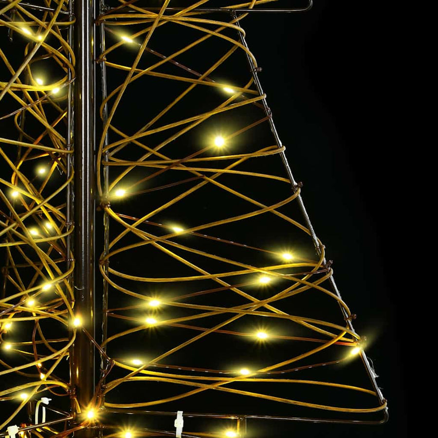 Kerstboom met 240 LED Warmwit 180 cm Rattan