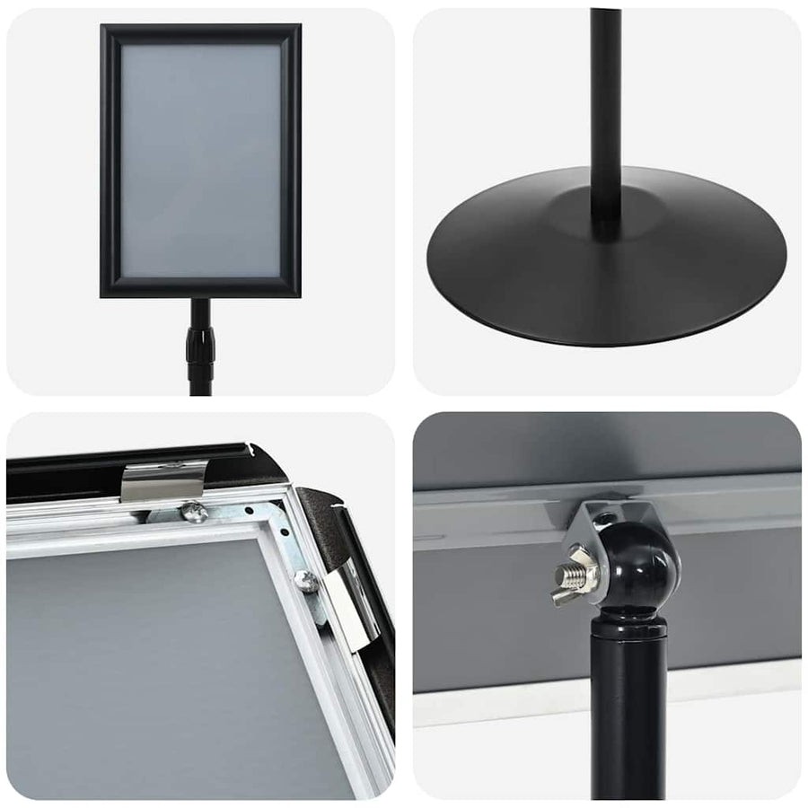 Pedestal Posterstand Zwart a4 Aluminium en PVC