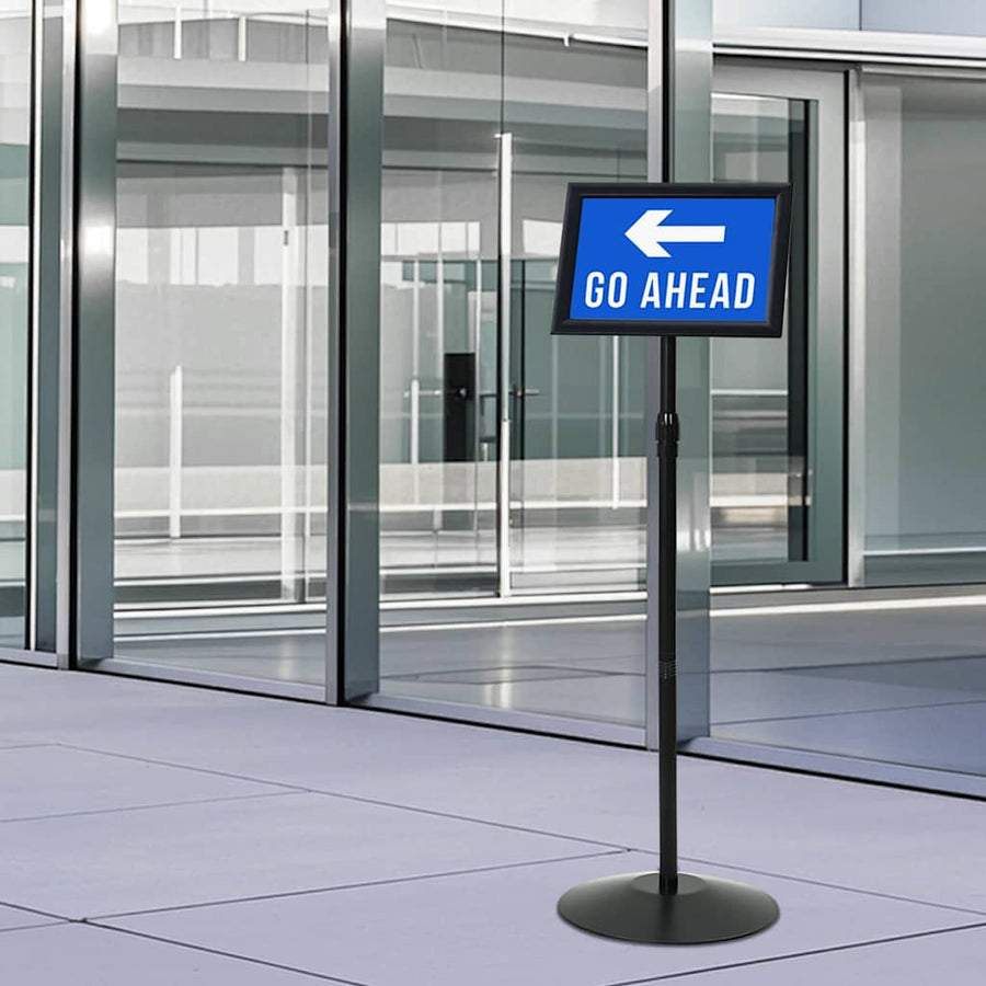 Pedestal Posterstand Zwart a4 Aluminium en PVC