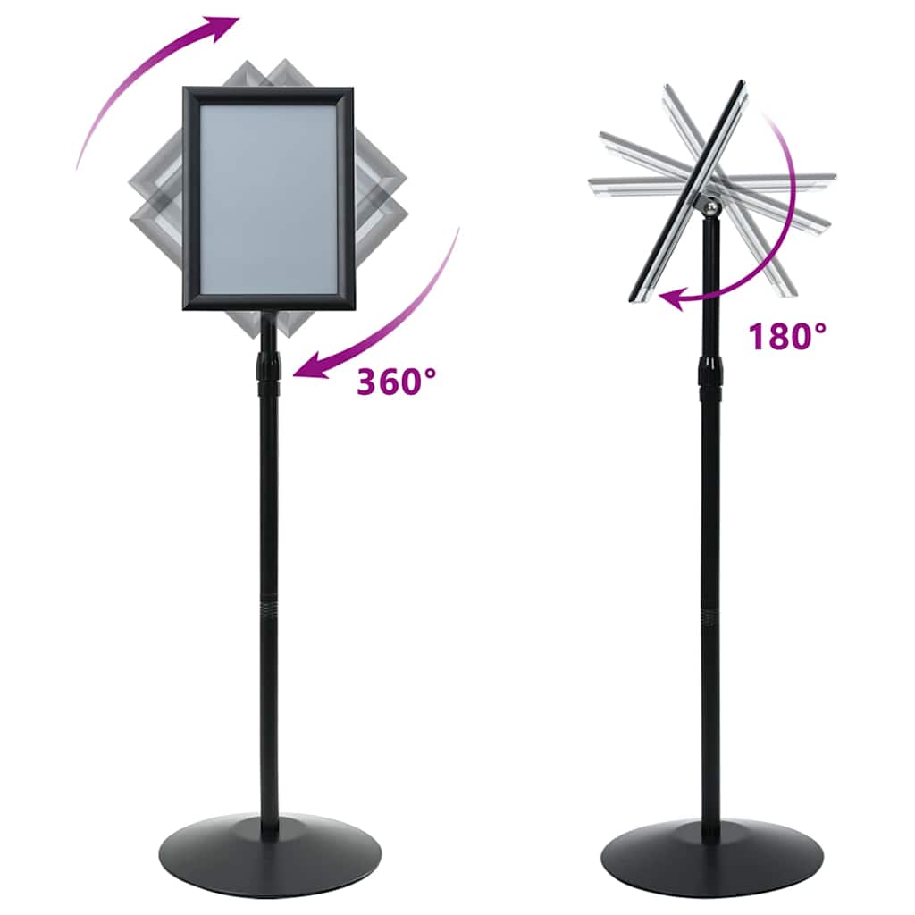 Pedestal Posterstand Zwart a4 Aluminium en PVC
