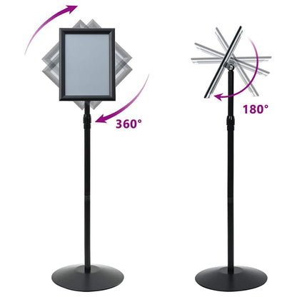 Pedestal Posterstand Zwart a4 Aluminium en PVC