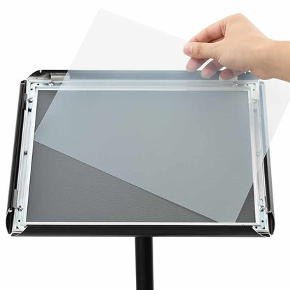 Pedestal Posterstand Zwart a4 Aluminium en PVC