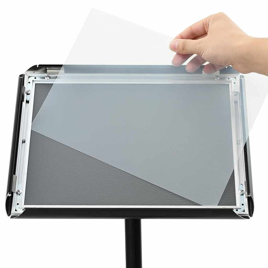 Pedestal Posterstand Zwart a4 Aluminium en PVC