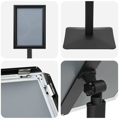Pedestal Posterstand Zilver a4 Gietijzer