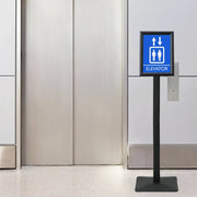 Posterstandaard 120 cm zilver gietijzer aluminium
