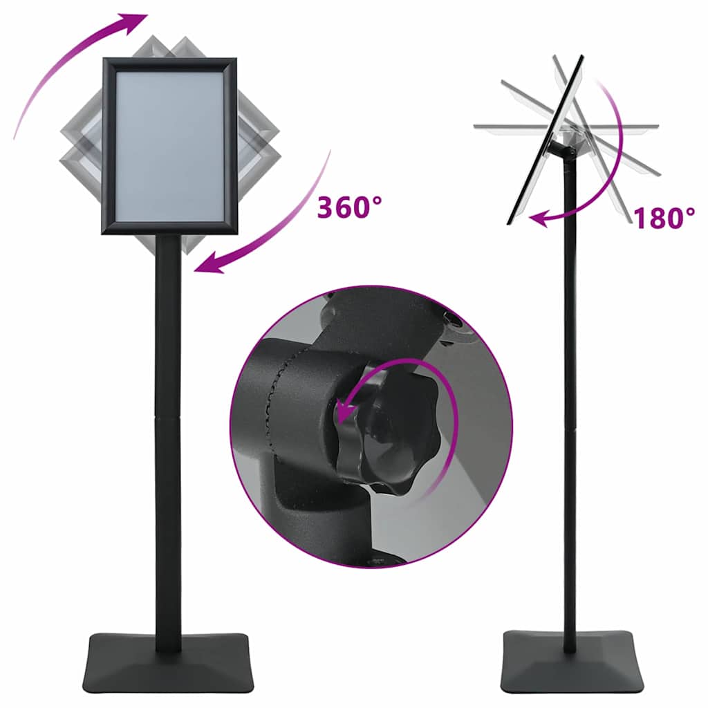 Pedestal Posterstand Zilver a4 Gietijzer