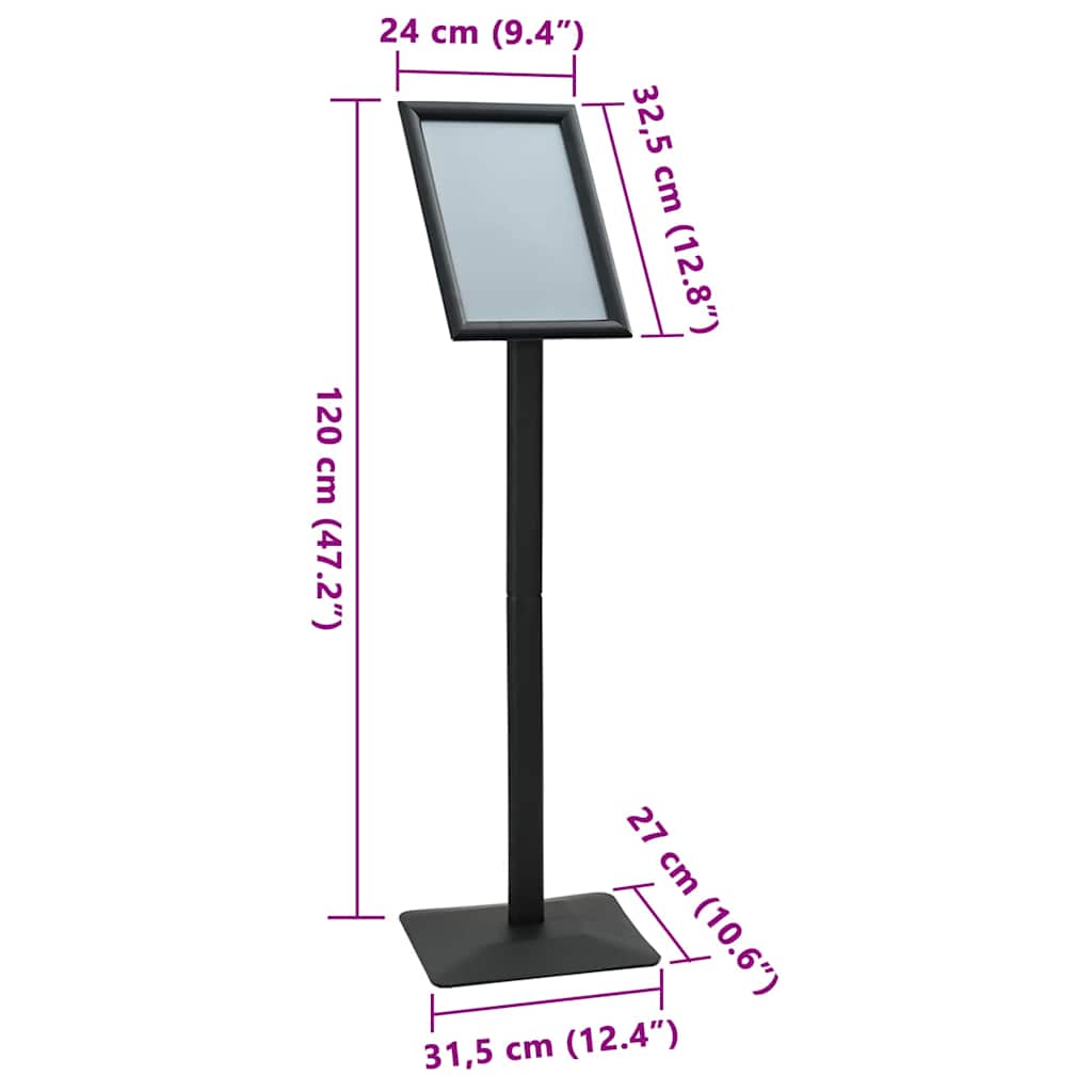 Pedestal Posterstand Zilver a4 Gietijzer