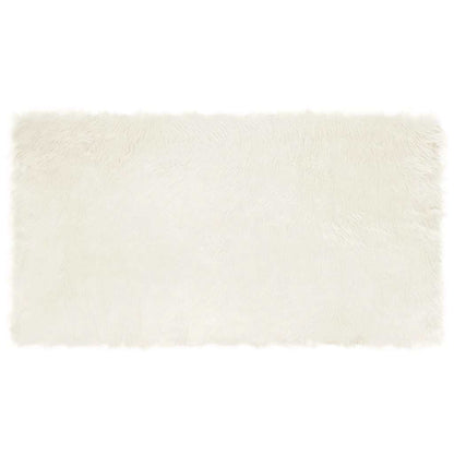 Nepleer Schapenvacht Tapijt Wit 60 x 110 cm Polyester