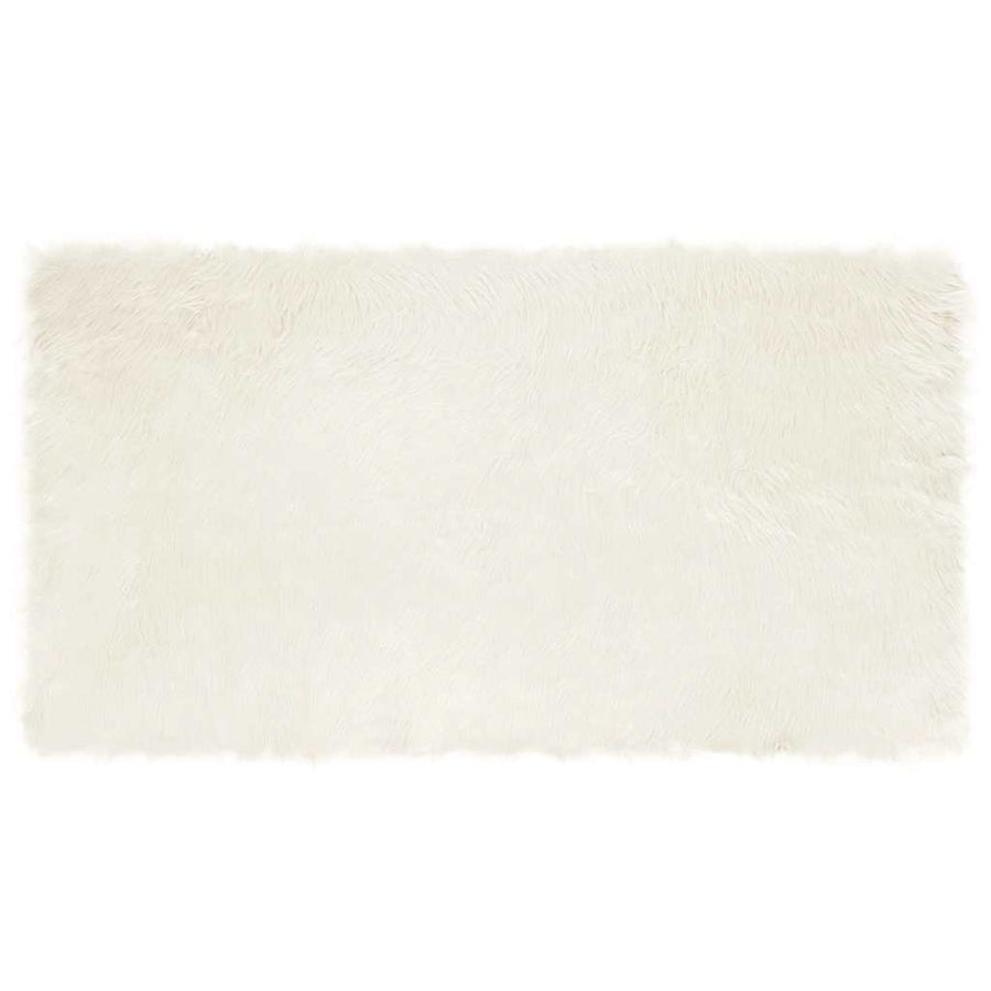 Nepleer Schapenvacht Tapijt Wit 60 x 110 cm Polyester