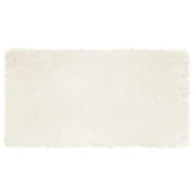 Nep schapenvacht tapijt 80x150 cm wit polyester