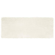 Nep schapenvacht tapijt 80x200 cm wit polyester