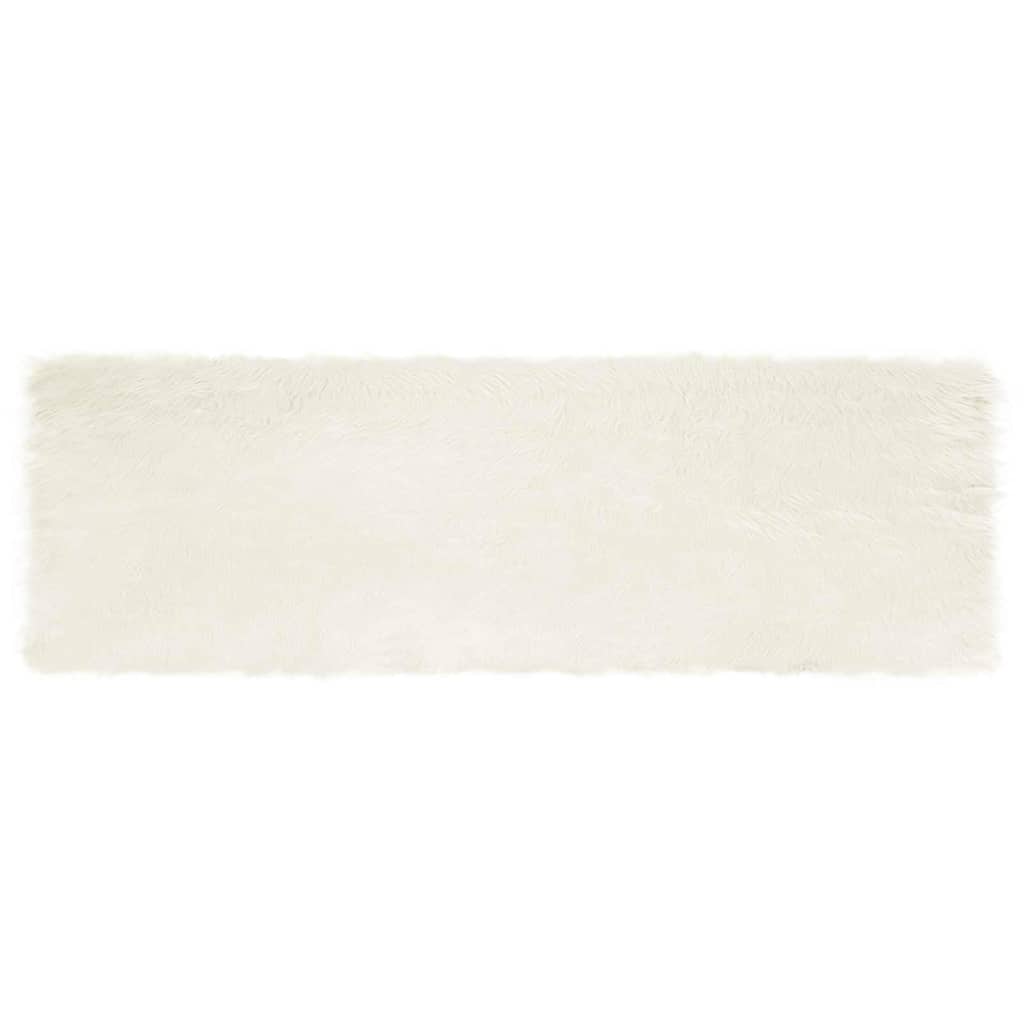 Tapijten Wit 80 x 250 cm Acryl, polyester
