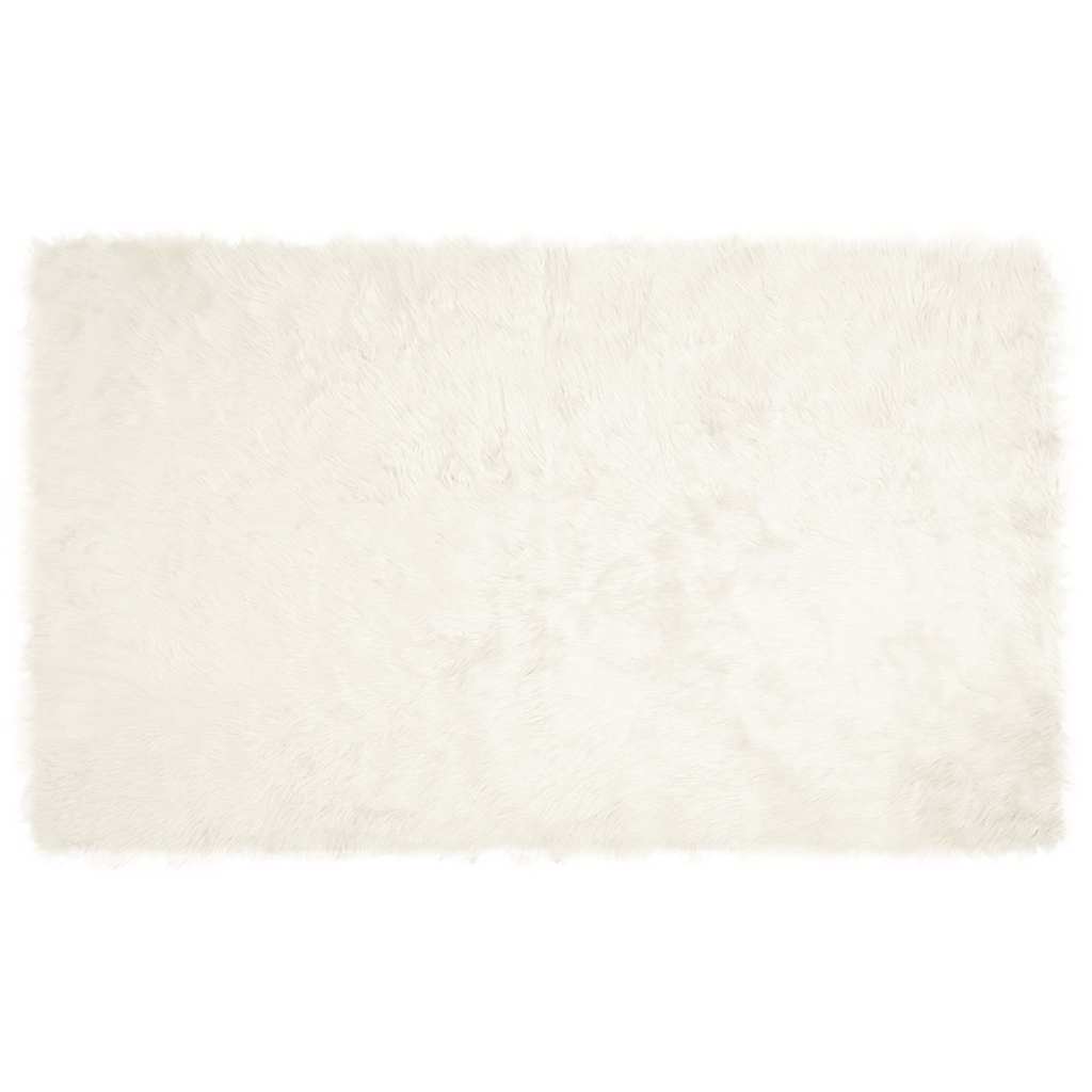 Nepleer Schapenvacht Tapijt Wit 100 x 200 cm Polyester