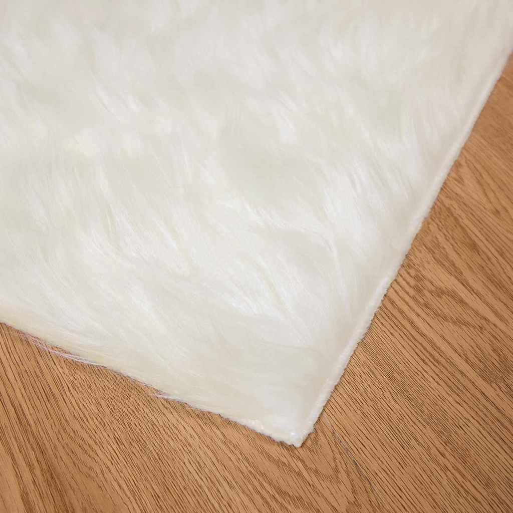 Nepleer Schapenvacht Tapijt Wit 120 x 170 cm Polyester