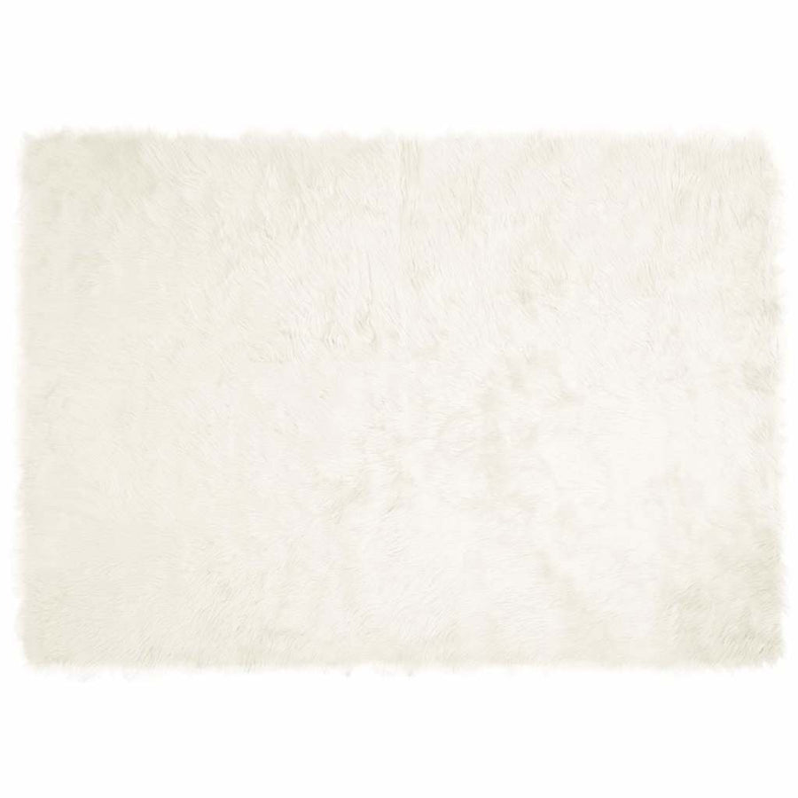 Nepleer Schapenvacht Tapijt Wit 140 x 200 cm Polyester