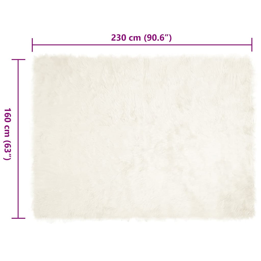 Nepleer Schapenvacht Tapijt Wit 160 x 230 cm Polyester